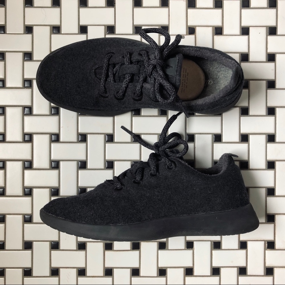 Allbirds Women’s Wool Runners in Natural Black
